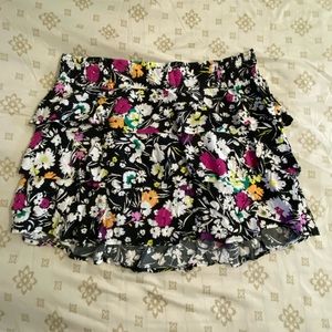 Floral print skirt plus size